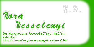 nora wesselenyi business card